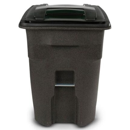 Toter Heavy Duty Two-Wheel Trash Cart, 96 Gallon, Brownstone - ANA96-58538